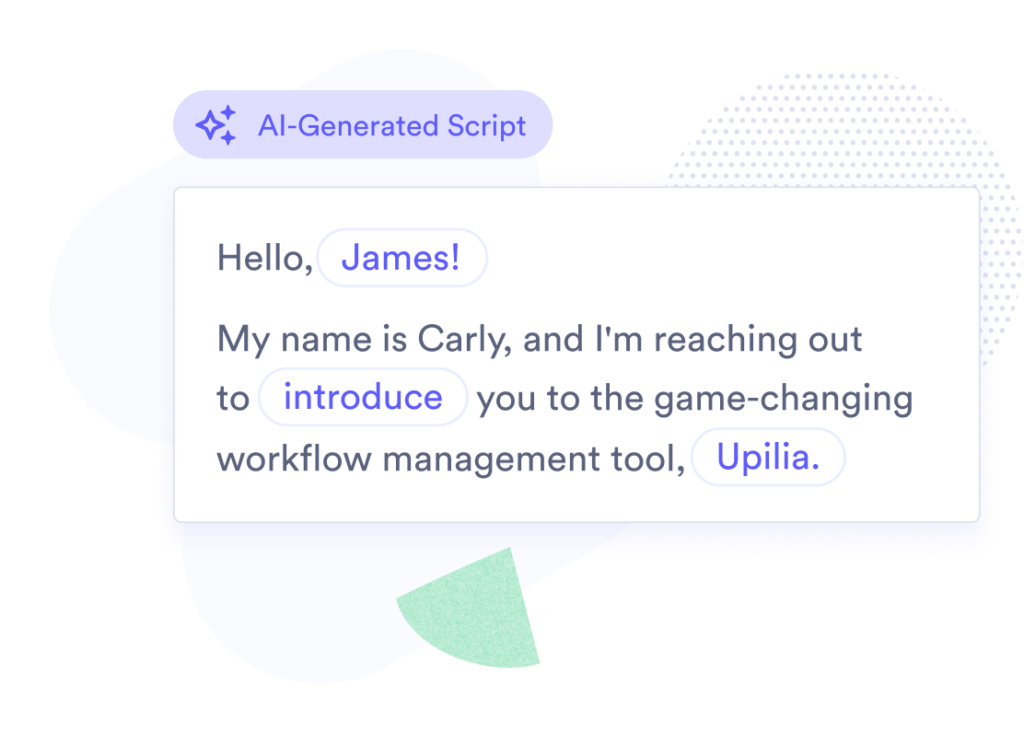 AI script prompt image showing text box with AI script prompt